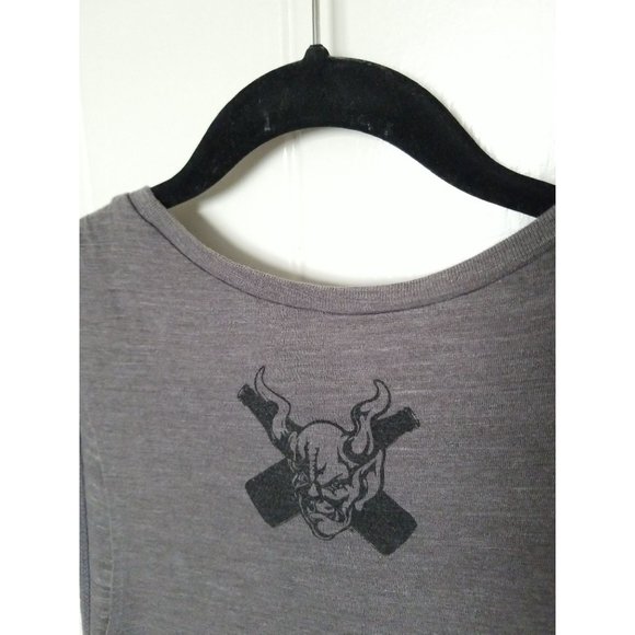 ARROGANT BREWING SLEEVELESS 2-SIDED GRAPHIC LOGO SHIRT Mens XXL Gray - Picture 2 of 8